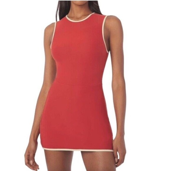 WEWOREWHAT Women’s LARGE Tennis Dress Skort Red Wheat Active Dress Wear - Picture 1 of 5